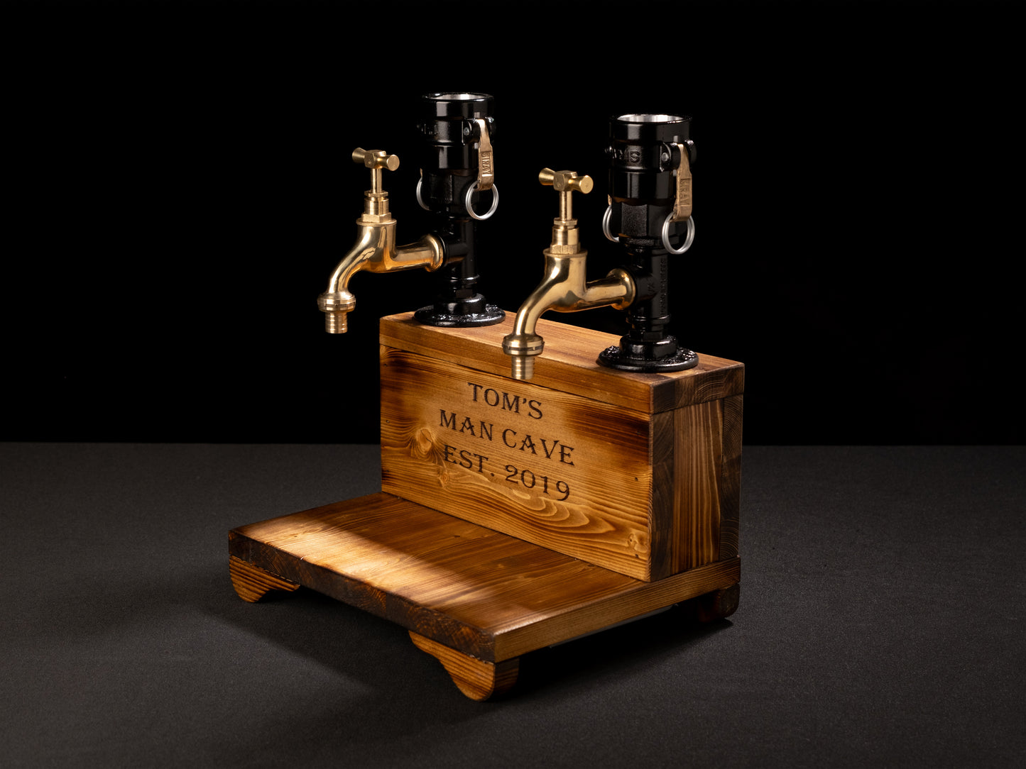 rustic liquor dispensers: "Rustic liquor dispensers for stylish serving."