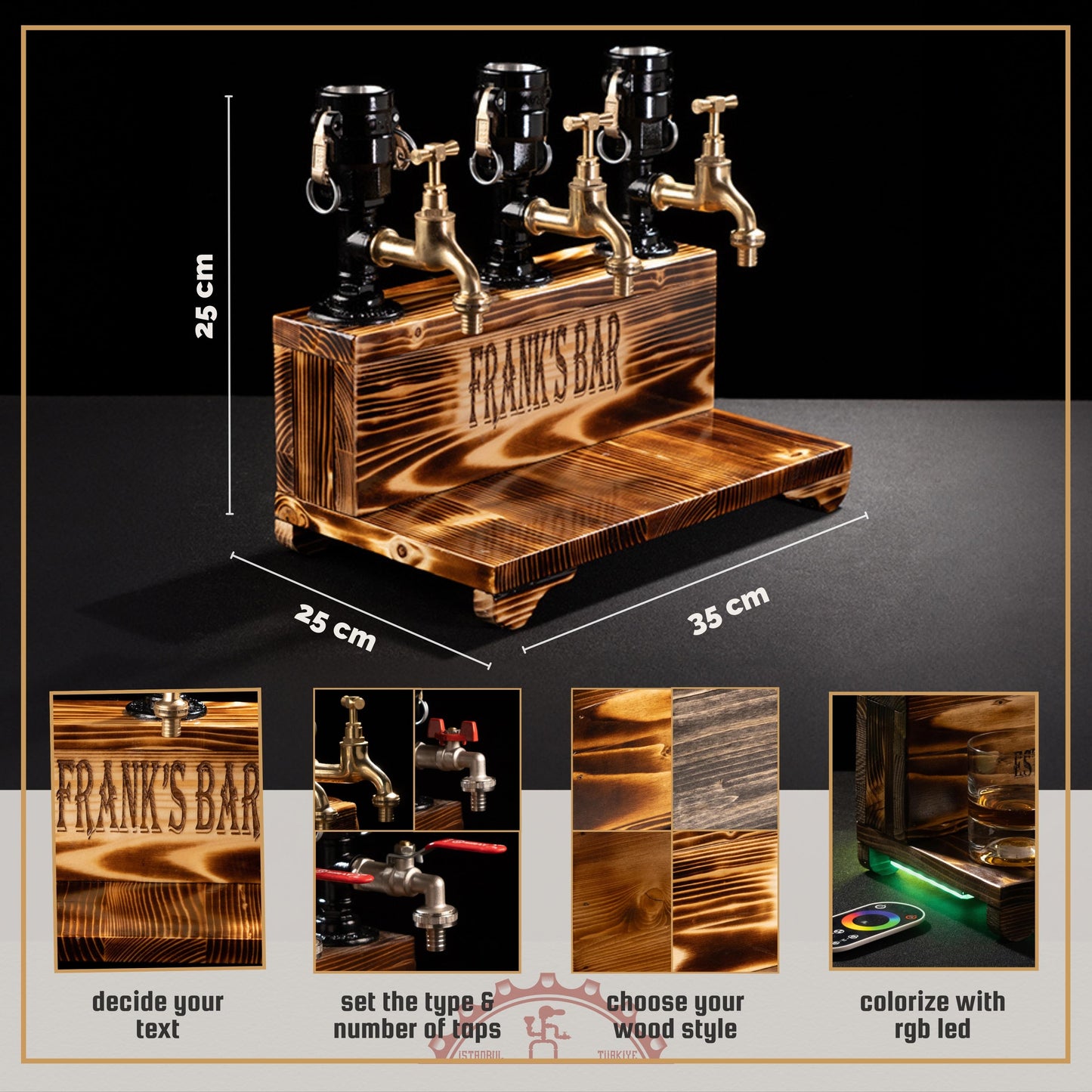 rustic bar faucets: "Rustic bar faucets adding character to your bar."