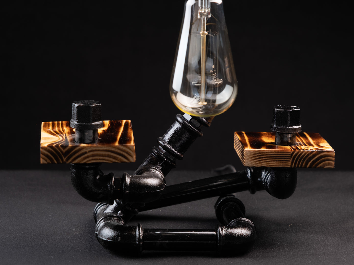 industrial night lamps: "Industrial night lamps with a rustic twist."