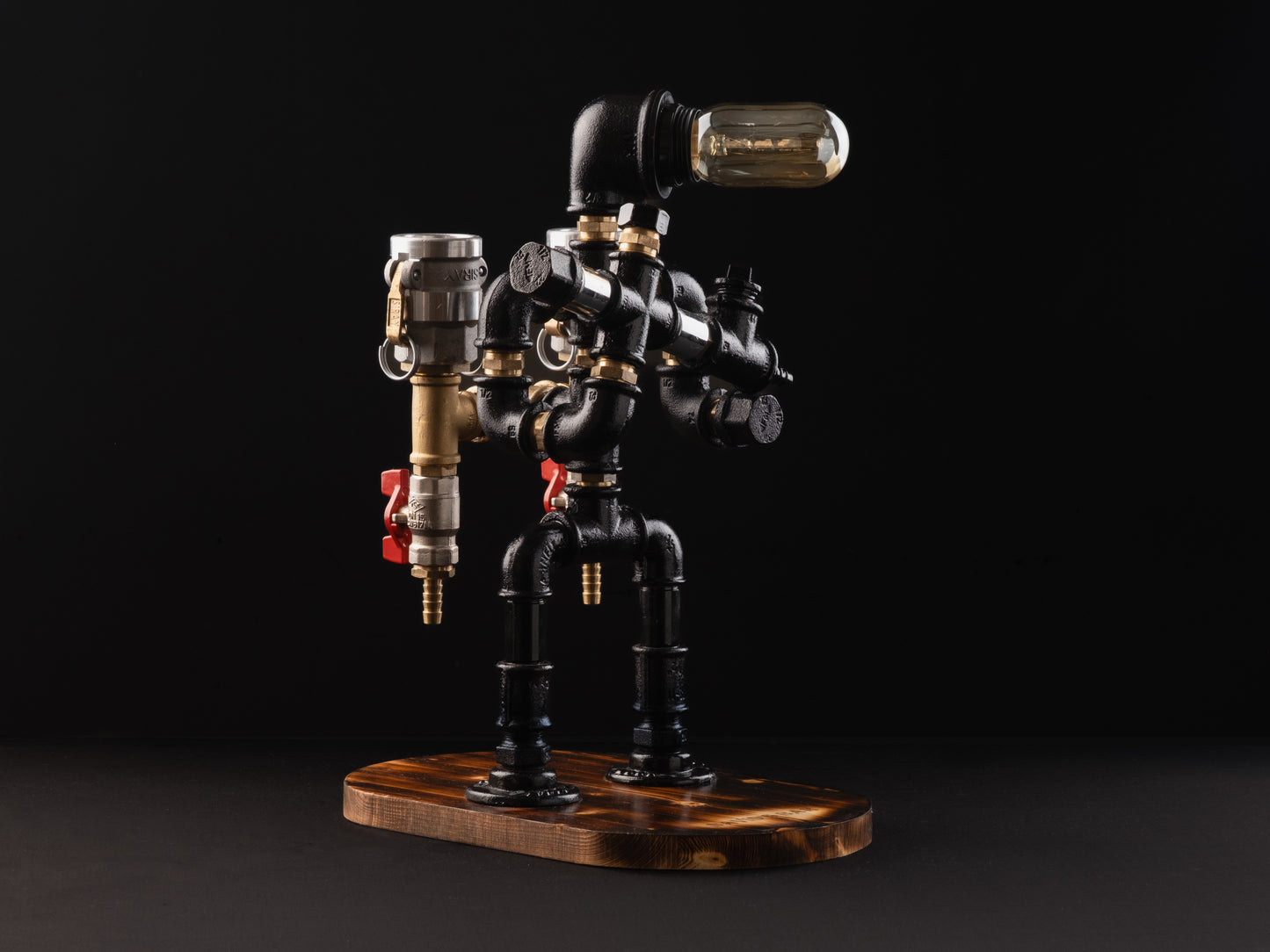 rustic bar faucets: "Rustic bar faucets adding character to your bar."