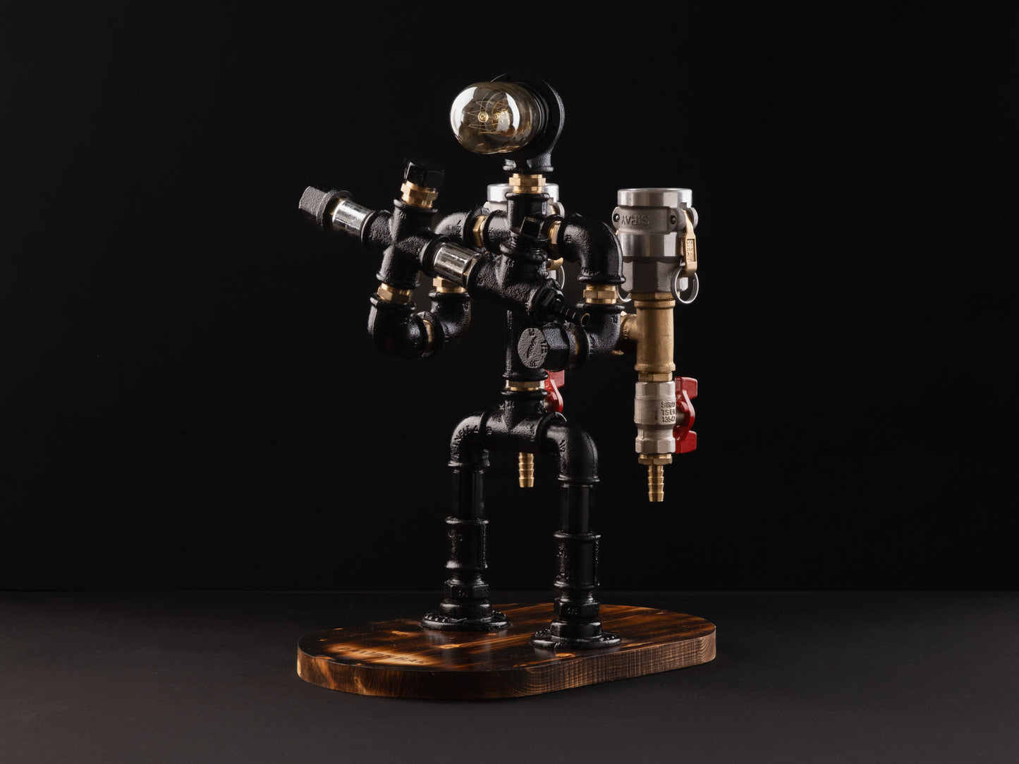 industrial bar taps: "Industrial bar taps with a rustic feel."