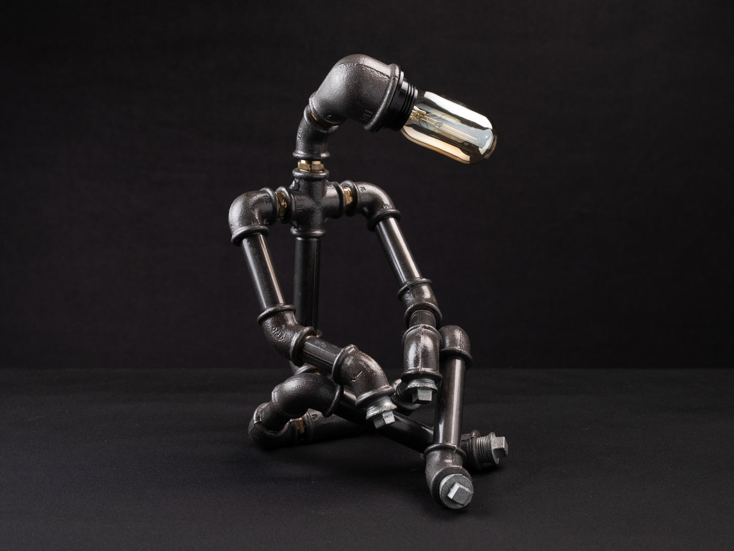 industrial night lamps: "Industrial night lamps with a rustic twist."