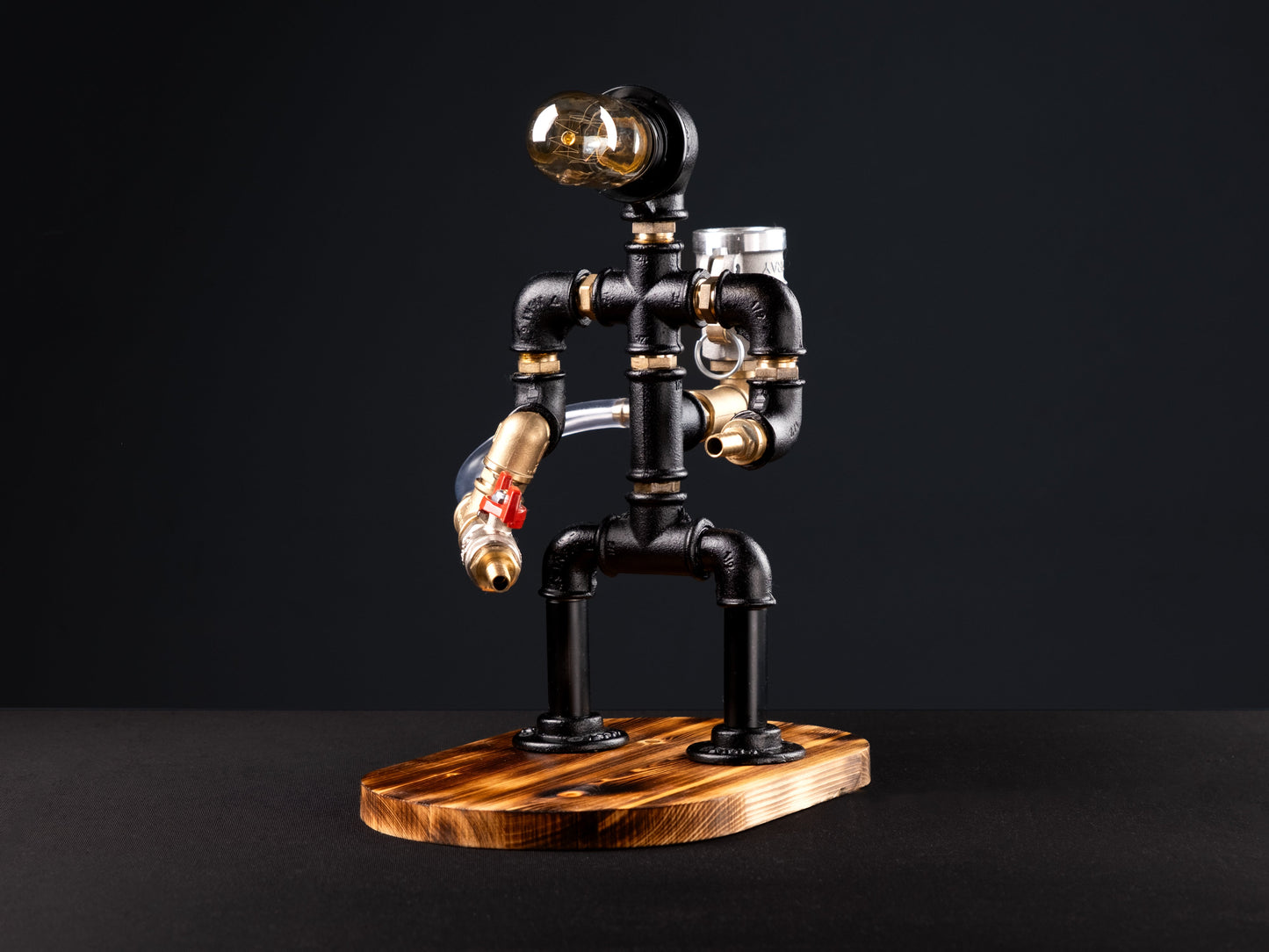 wooden liquor dispensers: "Unique wooden liquor dispensers with a rustic look."