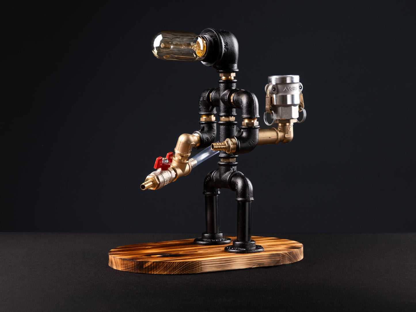 industrial bar taps: "Industrial bar taps with a rustic feel."