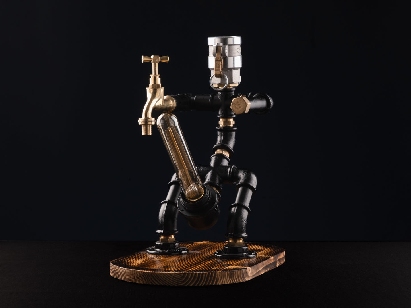 rustic bar faucets: "Rustic bar faucets adding character to your bar, perfect for a birthday present."