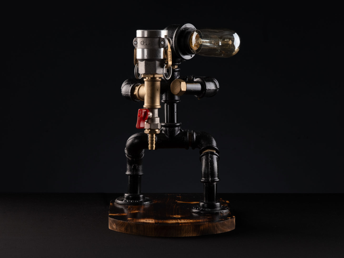 rustic bar faucets: "Rustic bar faucets adding character to your bar, perfect for a birthday present."