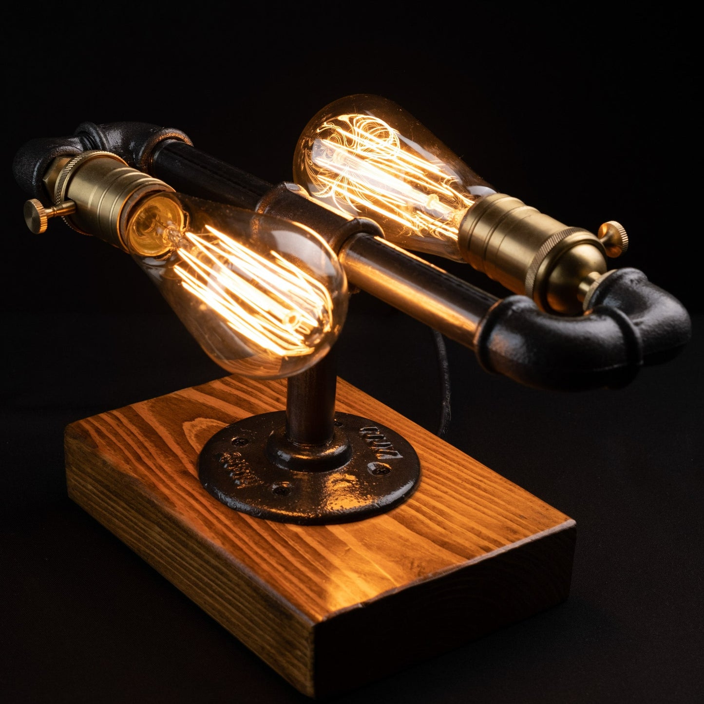 industrial night lamps: "Industrial night lamps with a rustic twist."
