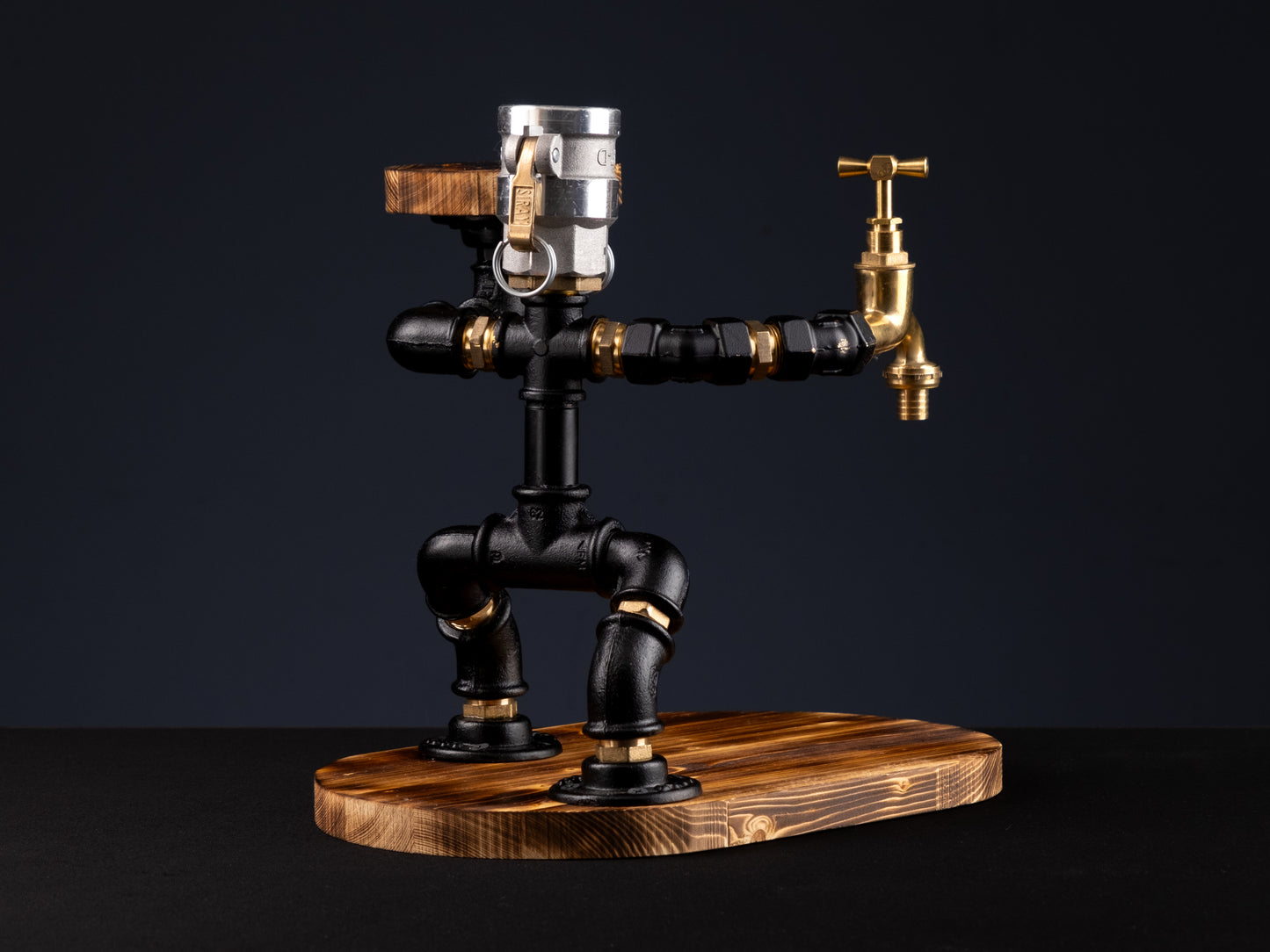 rustic bar faucets: "Rustic bar faucets adding character to your bar."