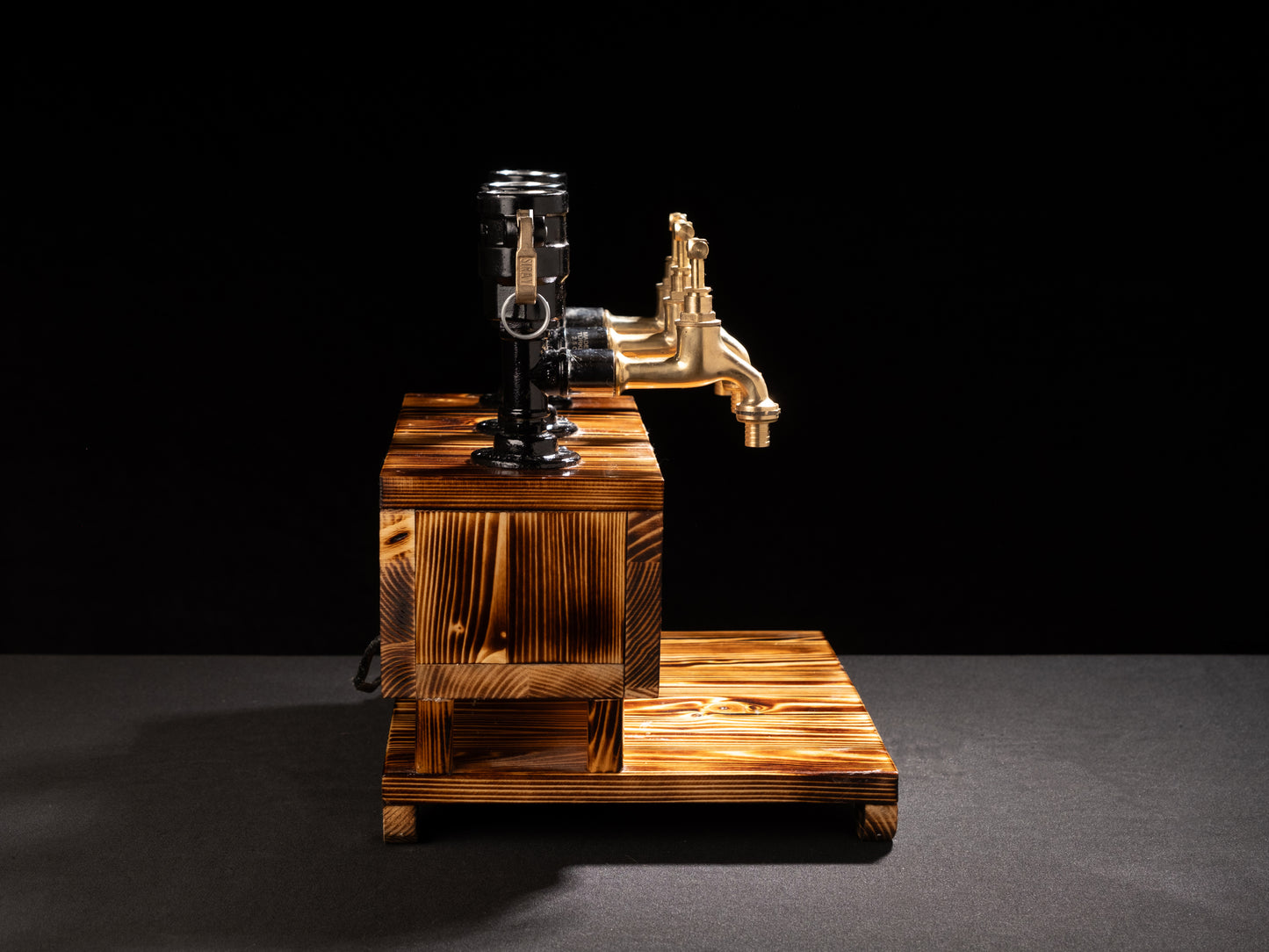 rustic liquor dispensers: "Rustic liquor dispensers for stylish serving."