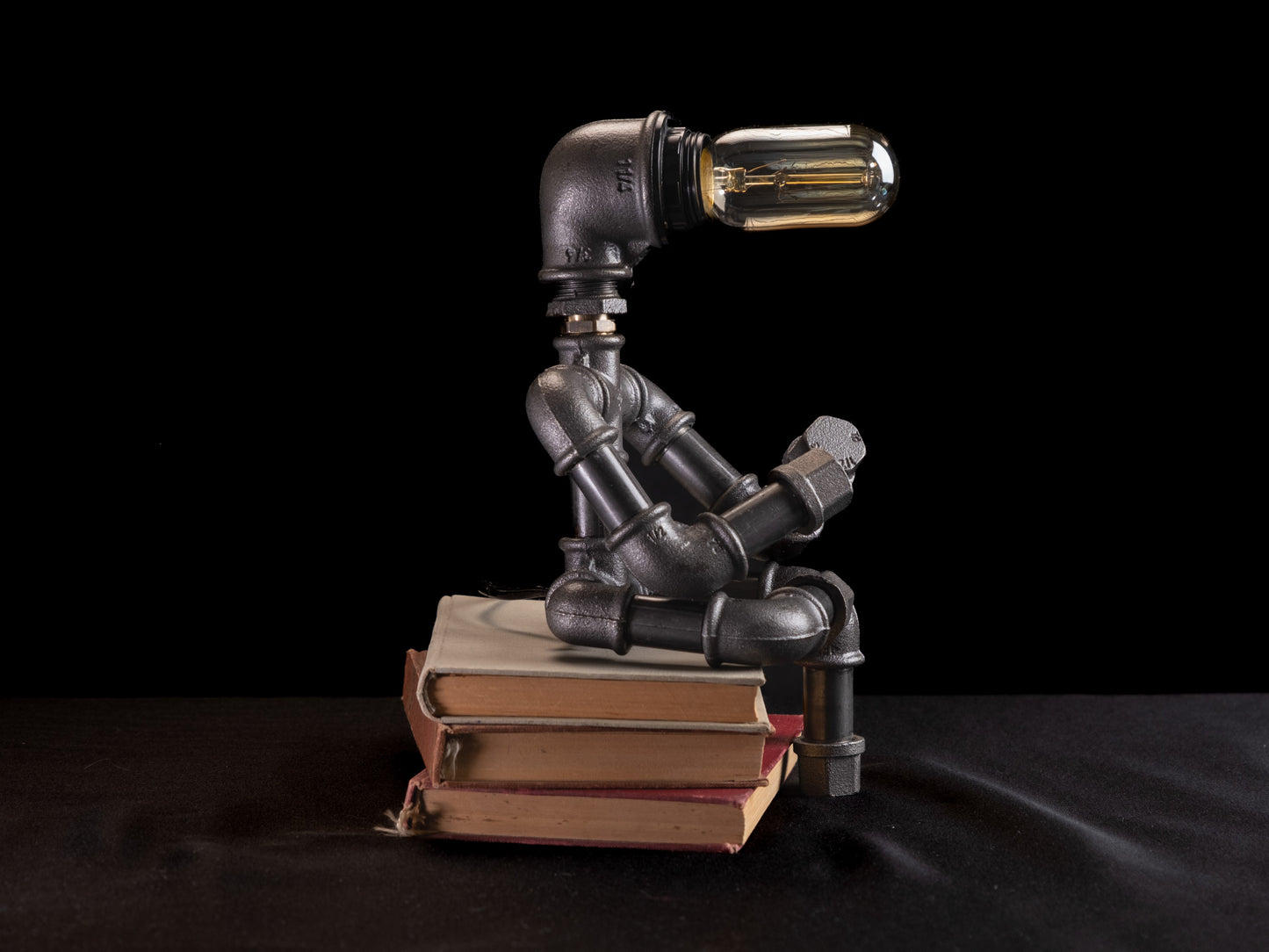 industrial night lamps: "Industrial night lamps with a rustic twist."