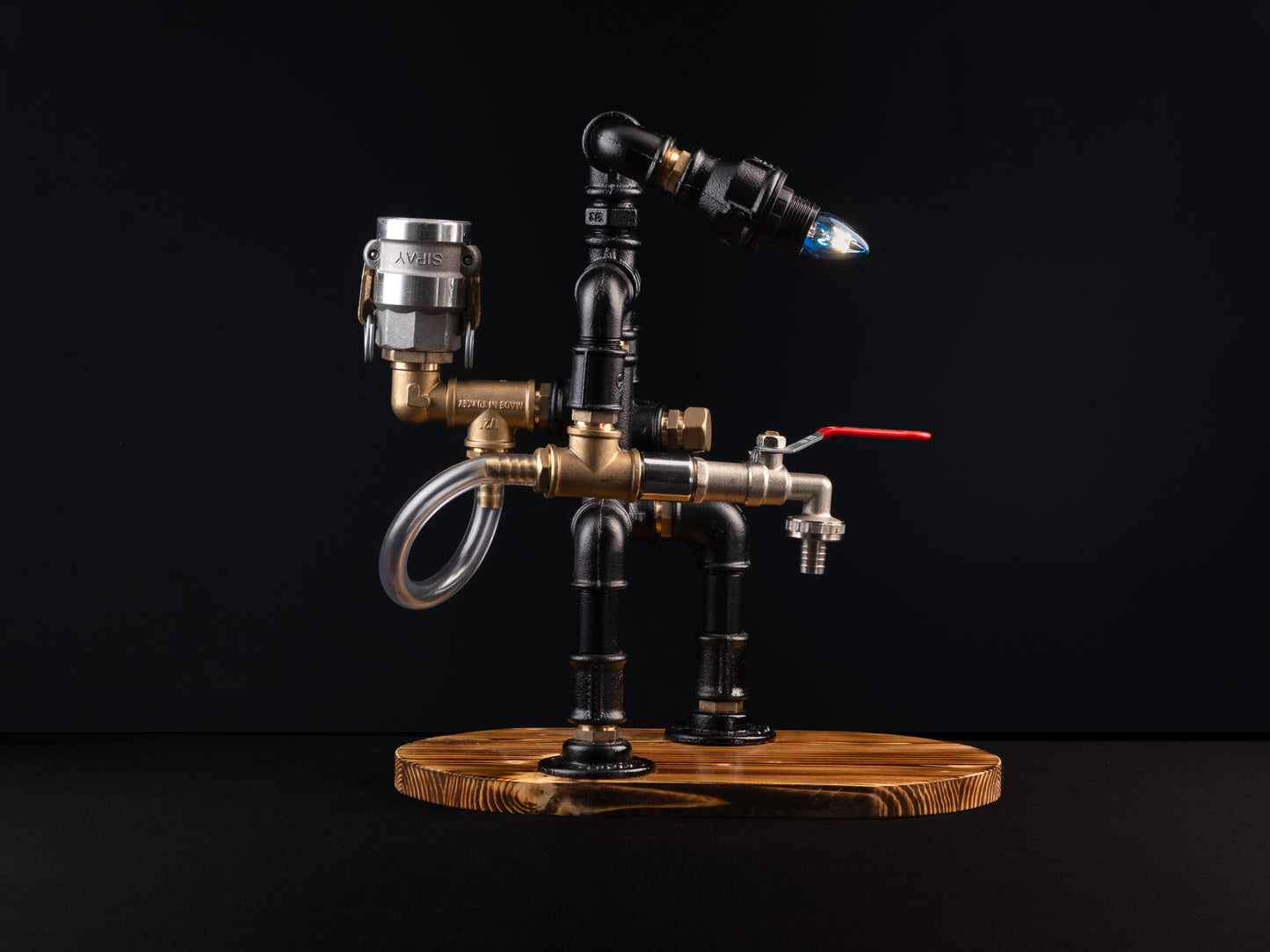 industrial bar taps: "Industrial bar taps with a rustic feel."