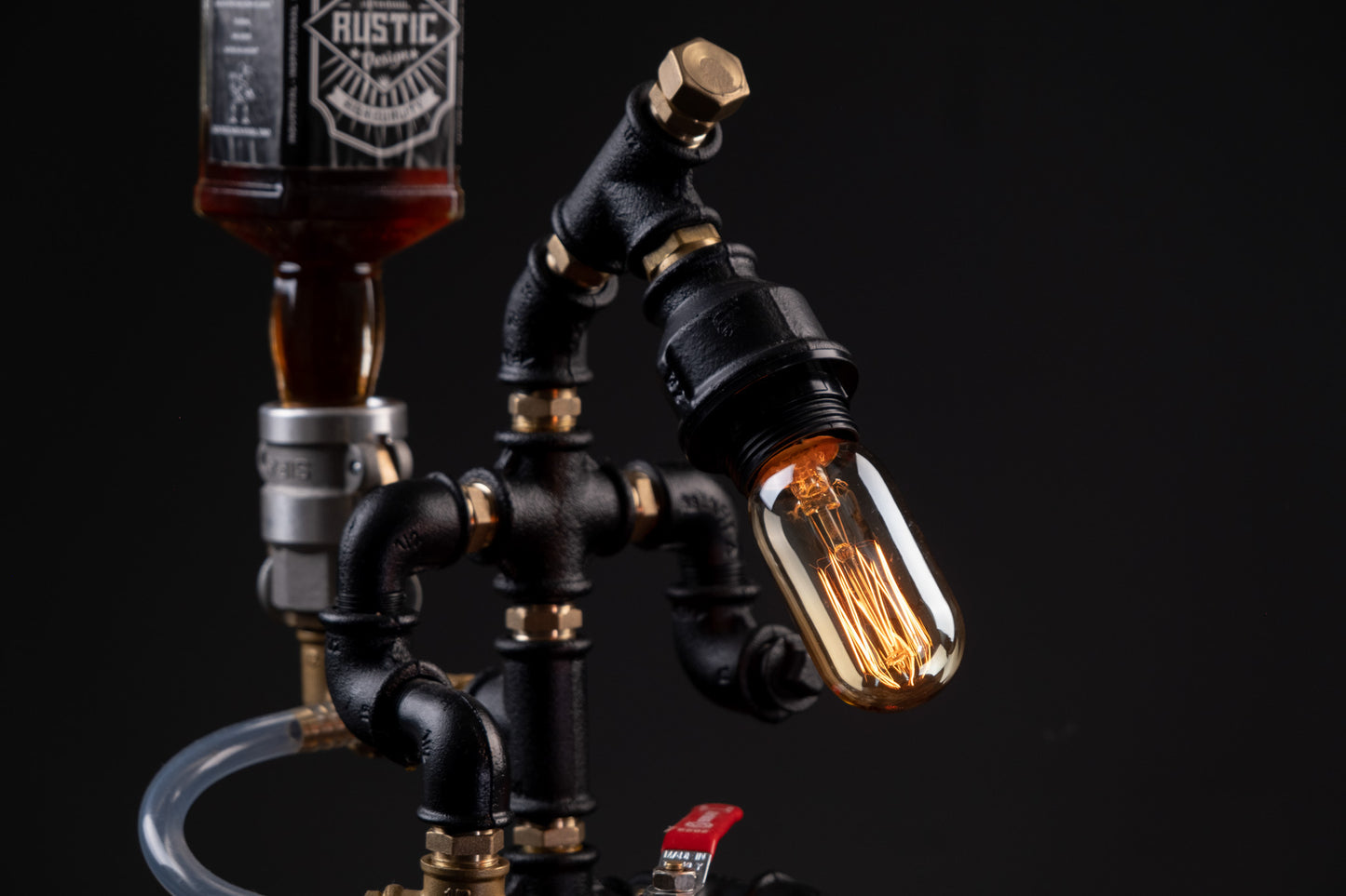 wooden liquor dispensers: "Unique wooden liquor dispensers with a rustic look."