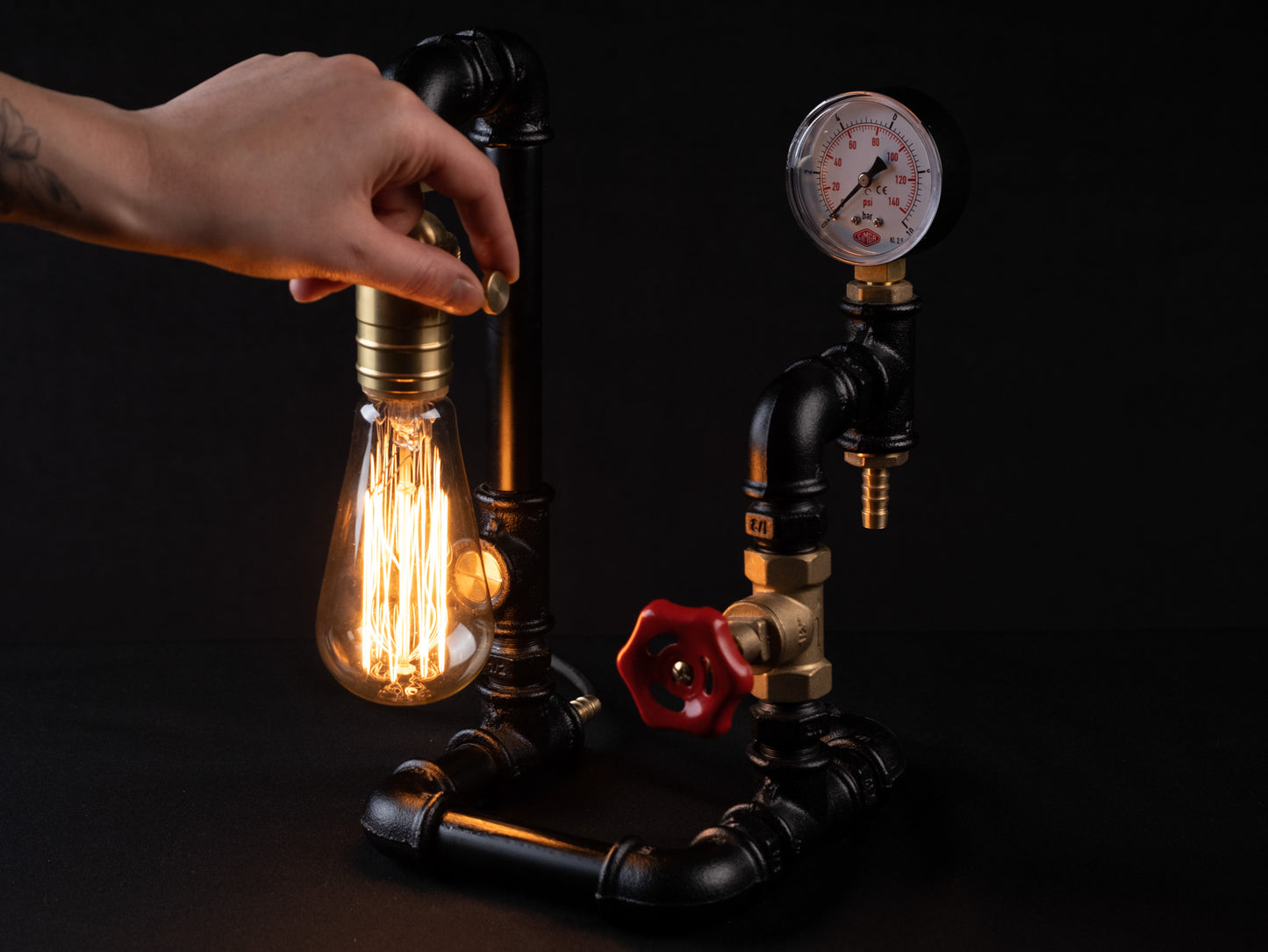 rustic reading lamps: "Rustic reading lamps ideal for late-night reading."