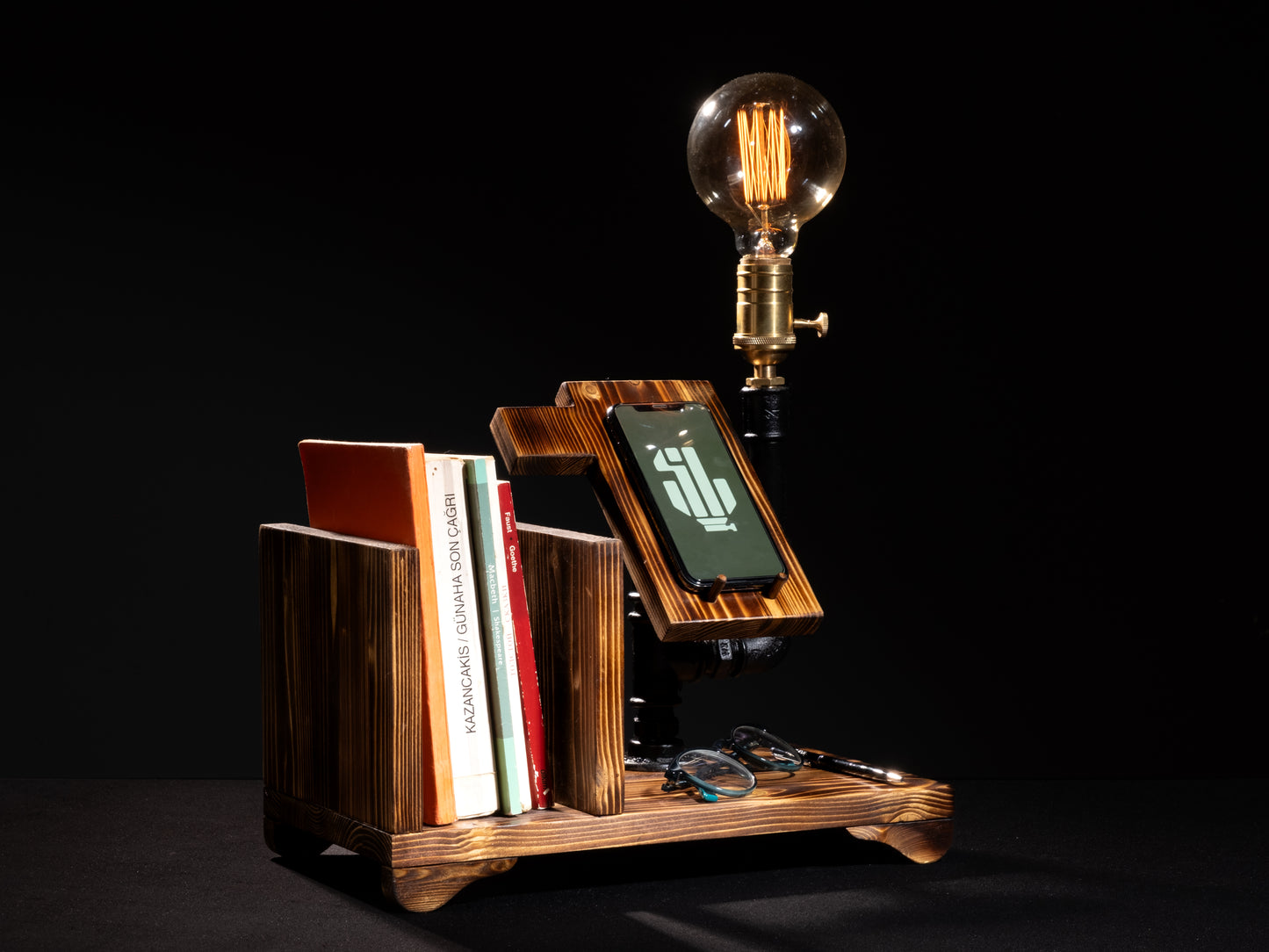 rustic night lights: "Rustic night lights providing a soft, ambient glow."