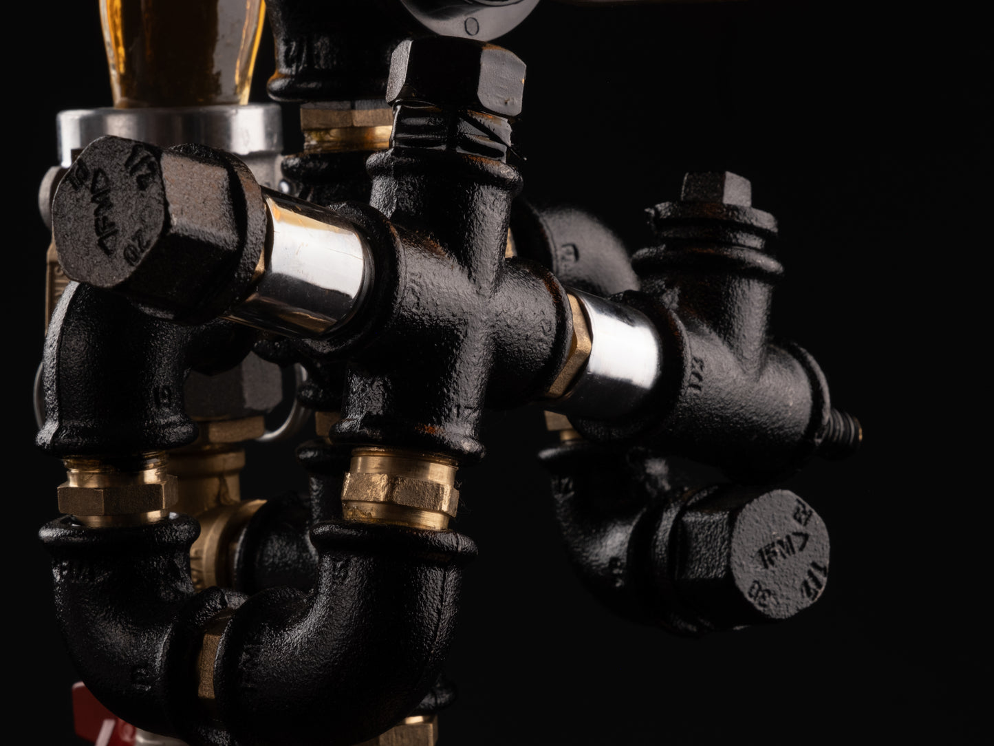 rustic bar faucets: "Rustic bar faucets adding character to your bar."