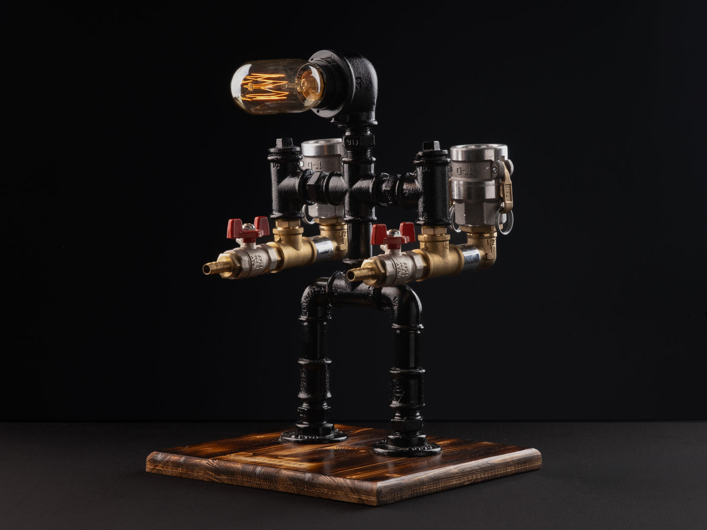 rustic draft beer taps: "Rustic draft beer taps for a perfect pour, ideal for Father's Day."