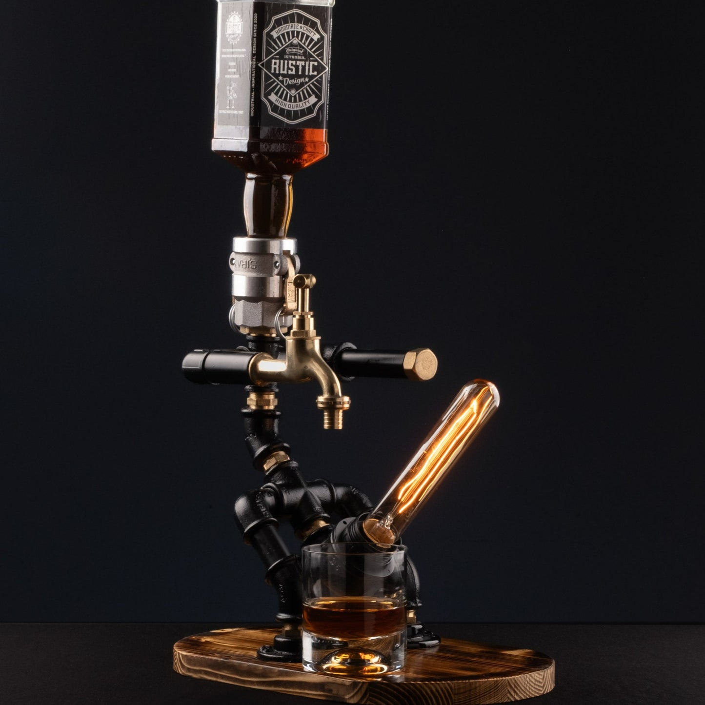 rustic bar taps: "Rustic bar taps perfect for a home bar setup, an ideal Father's Day gift."