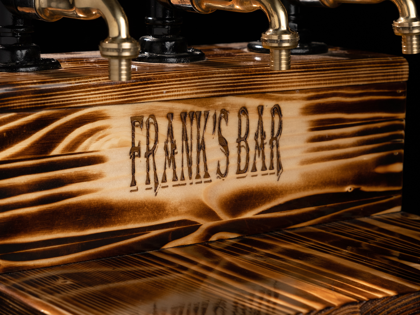 industrial bar taps: "Industrial bar taps with a rustic feel."