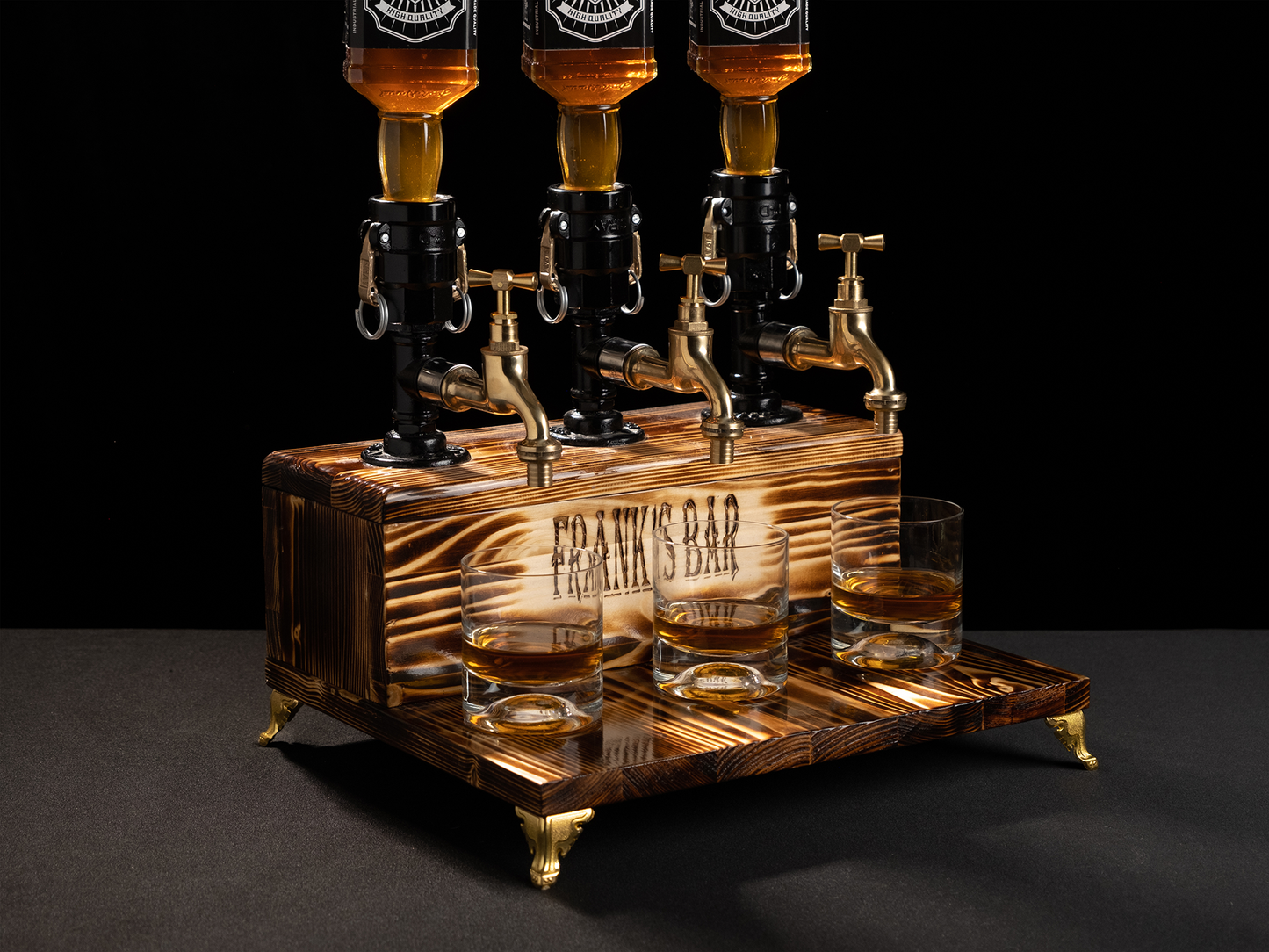 rustic bar faucets: "Rustic bar faucets adding character to your bar."