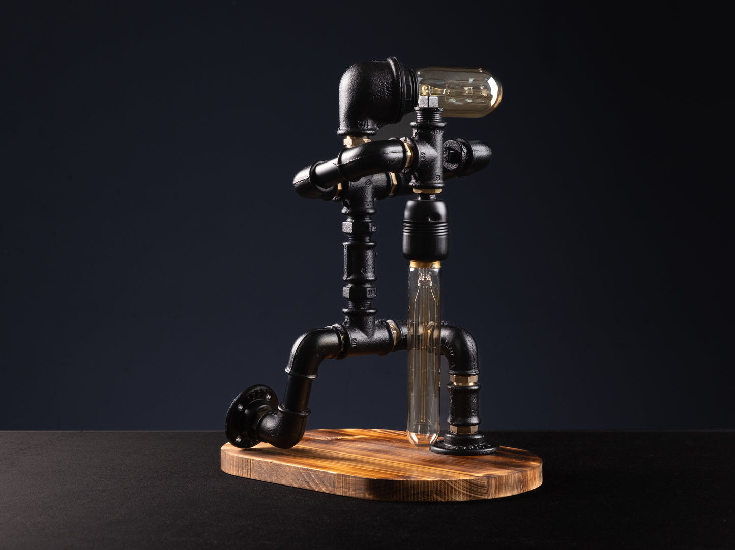 industrial night lamps: "Industrial night lamps with a rustic twist."