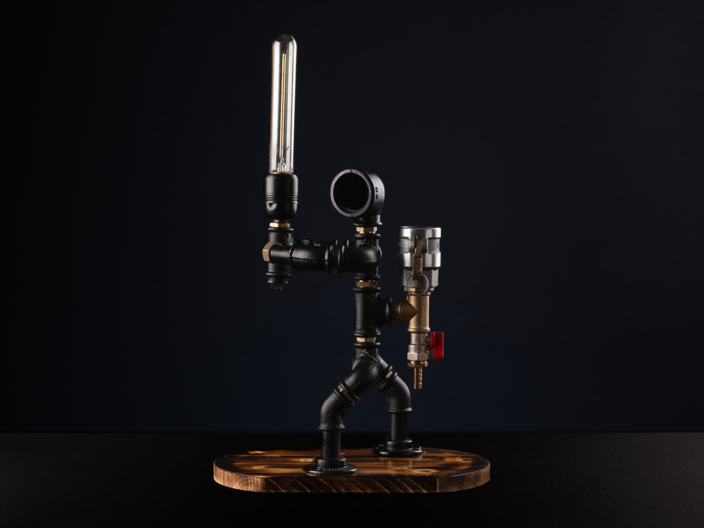 wooden liquor dispensers: "Unique wooden liquor dispensers with a rustic look."