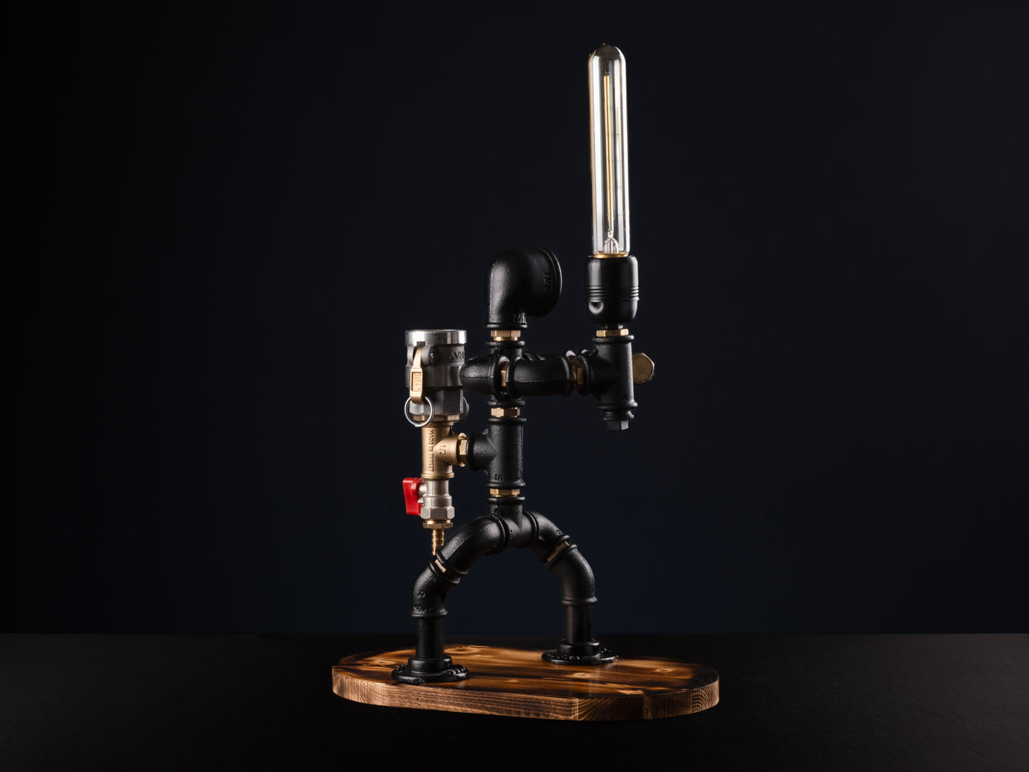 industrial bar taps: "Industrial bar taps with a rustic feel."