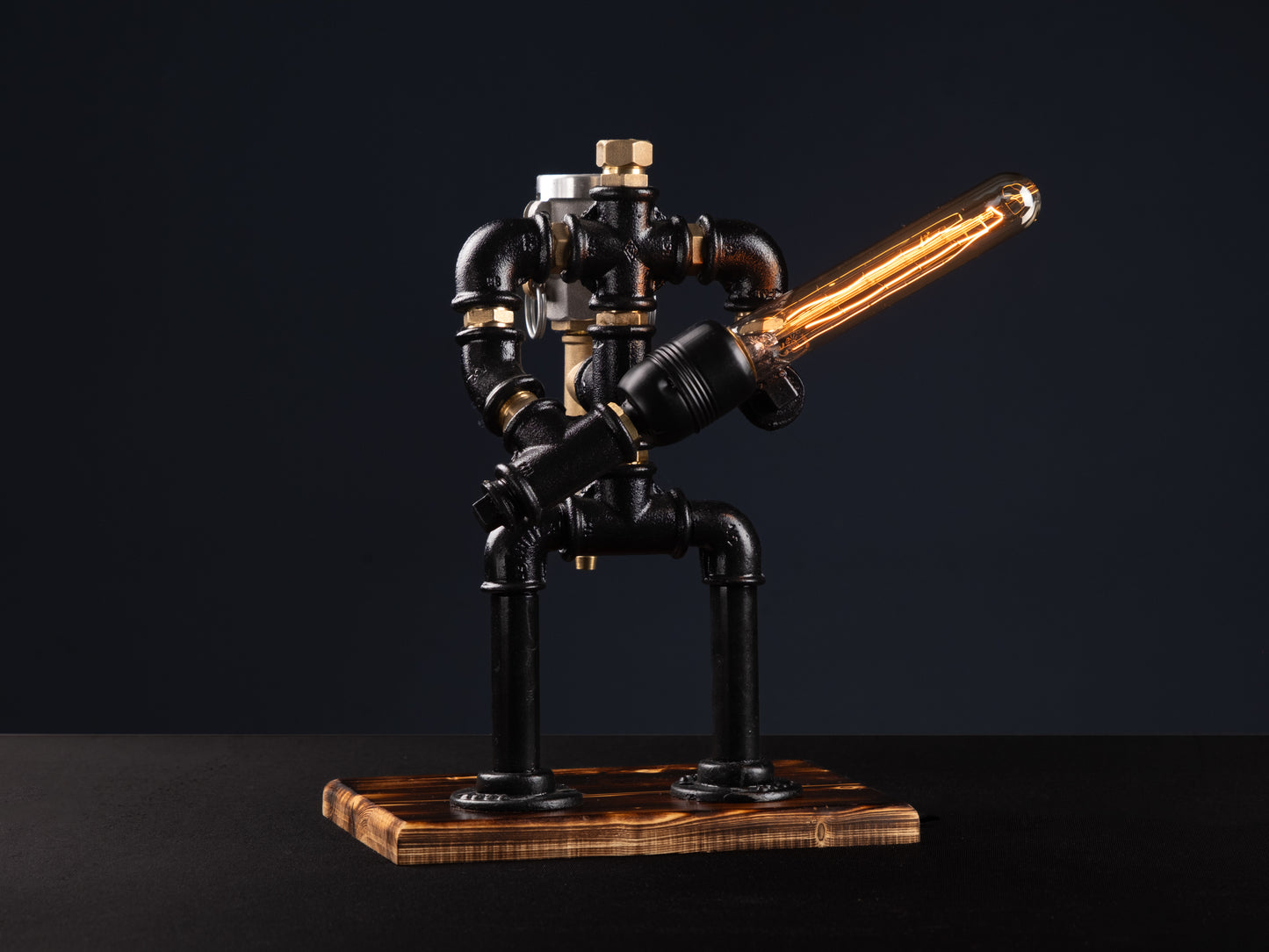 industrial night lamps: "Industrial night lamps with a rustic twist, a unique Father's Day gift."