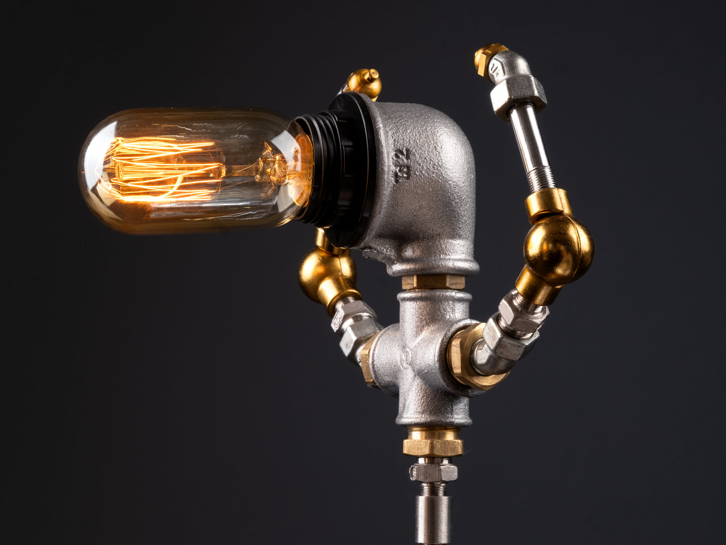 rustic reading lamps: "Rustic reading lamps ideal for late-night reading."