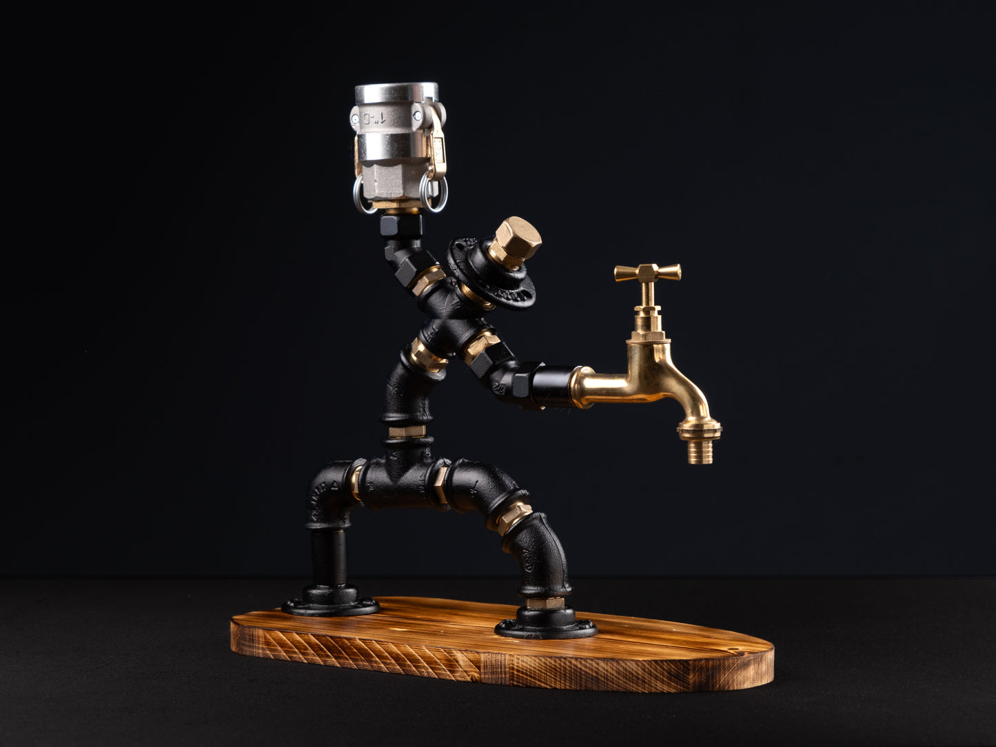 rustic bar faucets: "Rustic bar faucets adding character to your bar."