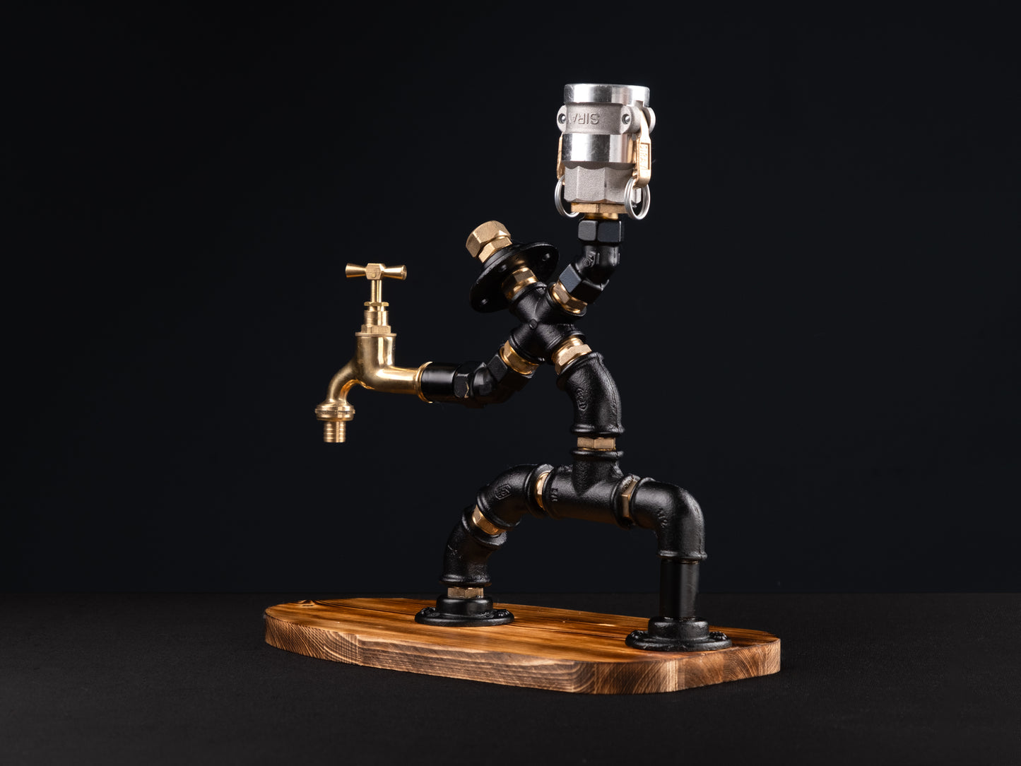 rustic bar faucets: "Rustic bar faucets adding character to your bar."