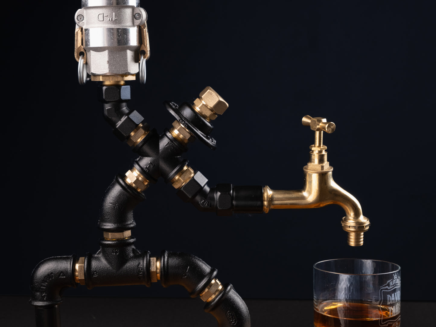 wooden liquor dispensers: "Unique wooden liquor dispensers with a rustic look."