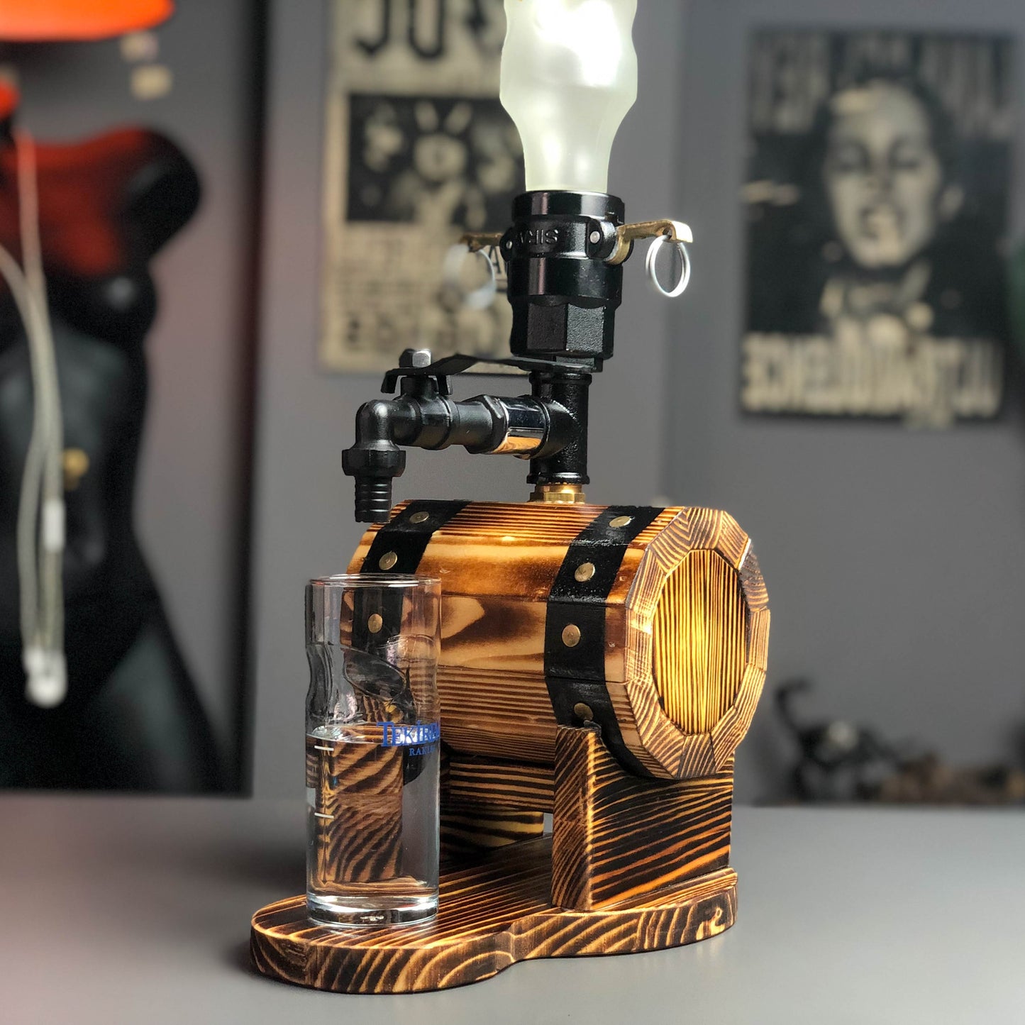 vintage beer taps: "Vintage beer taps adding a classic touch."