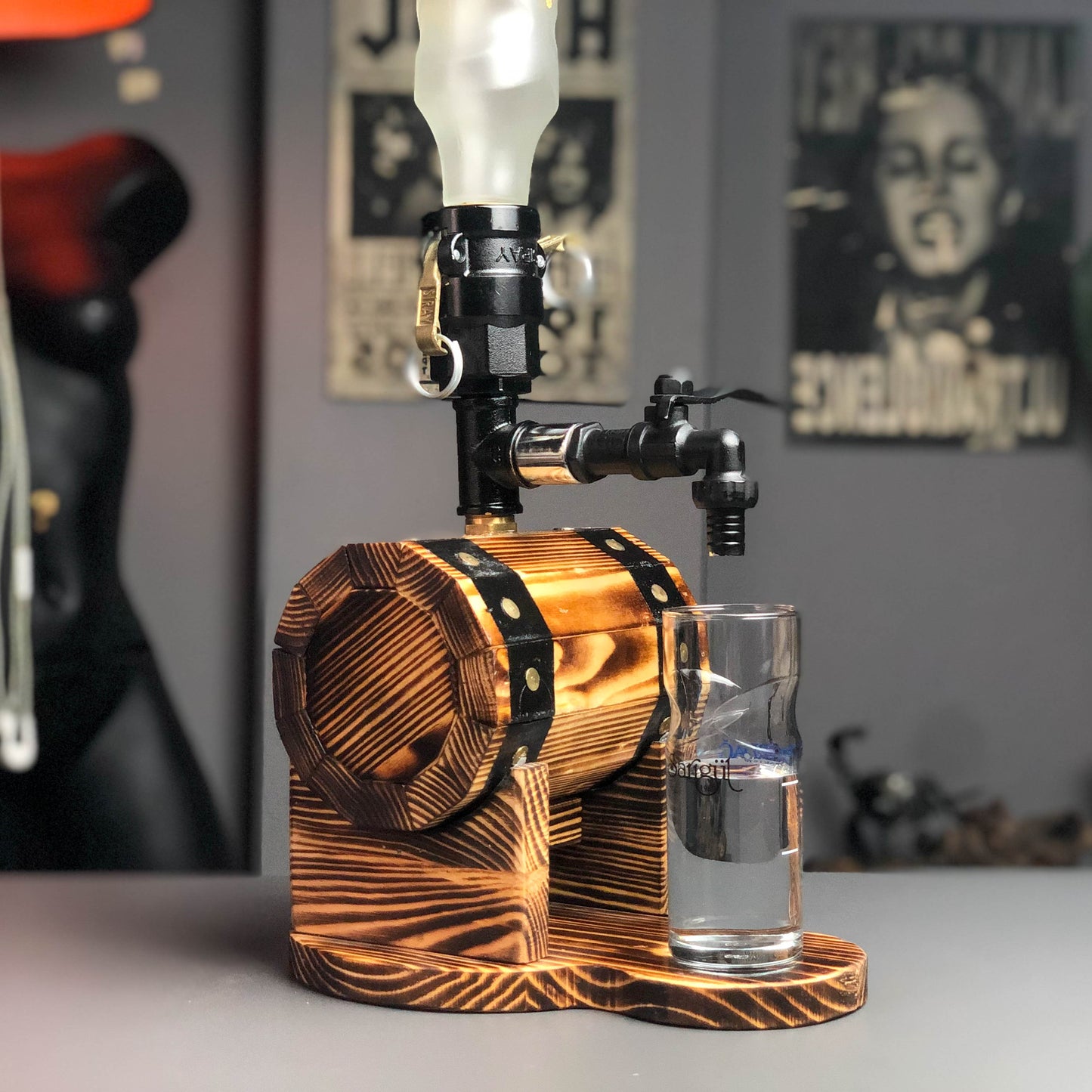 handmade drink dispensers: "Handmade drink dispensers with rustic charm."