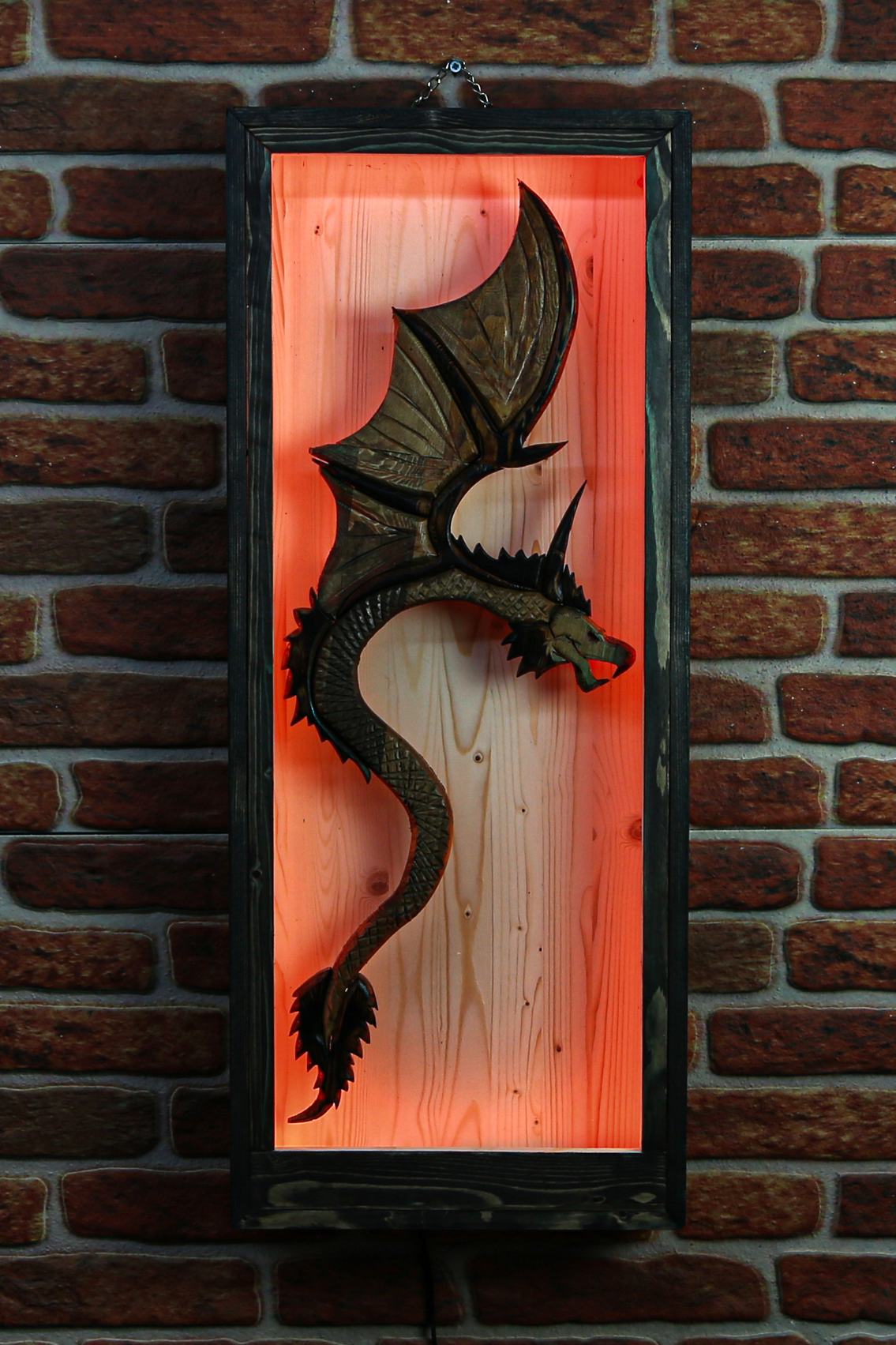 RGB Color Changing LED Wooden Wall Lamps | RusticDesignTR - LED, RGB, wall decor, rustic, craft, handmade, handcraft