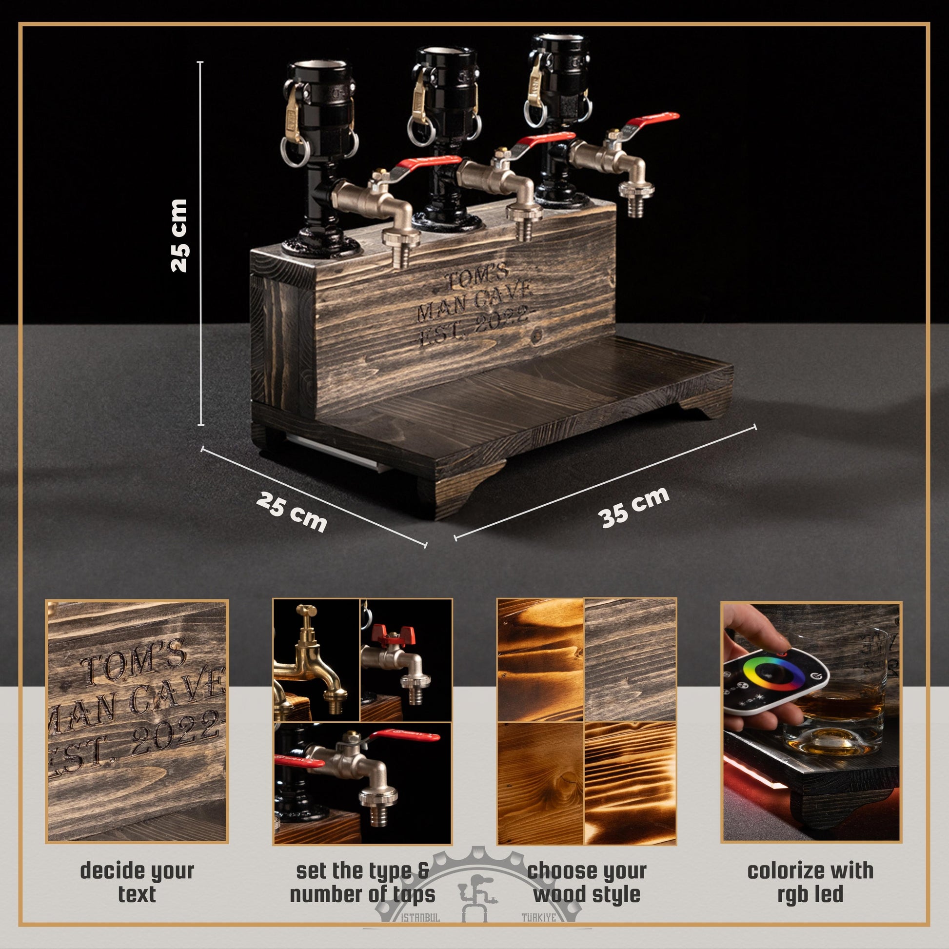vintage beer taps: "Vintage beer taps adding a classic touch."