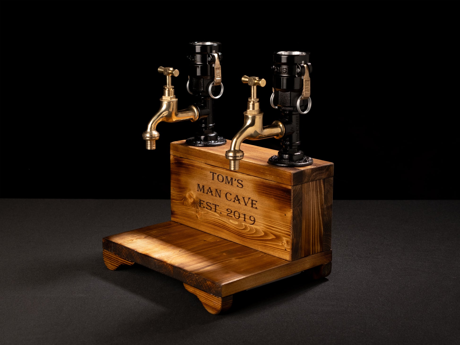 rustic liquor dispensers: "Rustic liquor dispensers for stylish serving."