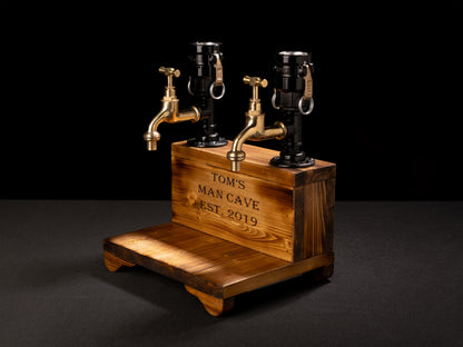 rustic liquor dispensers: "Rustic liquor dispensers for stylish serving."