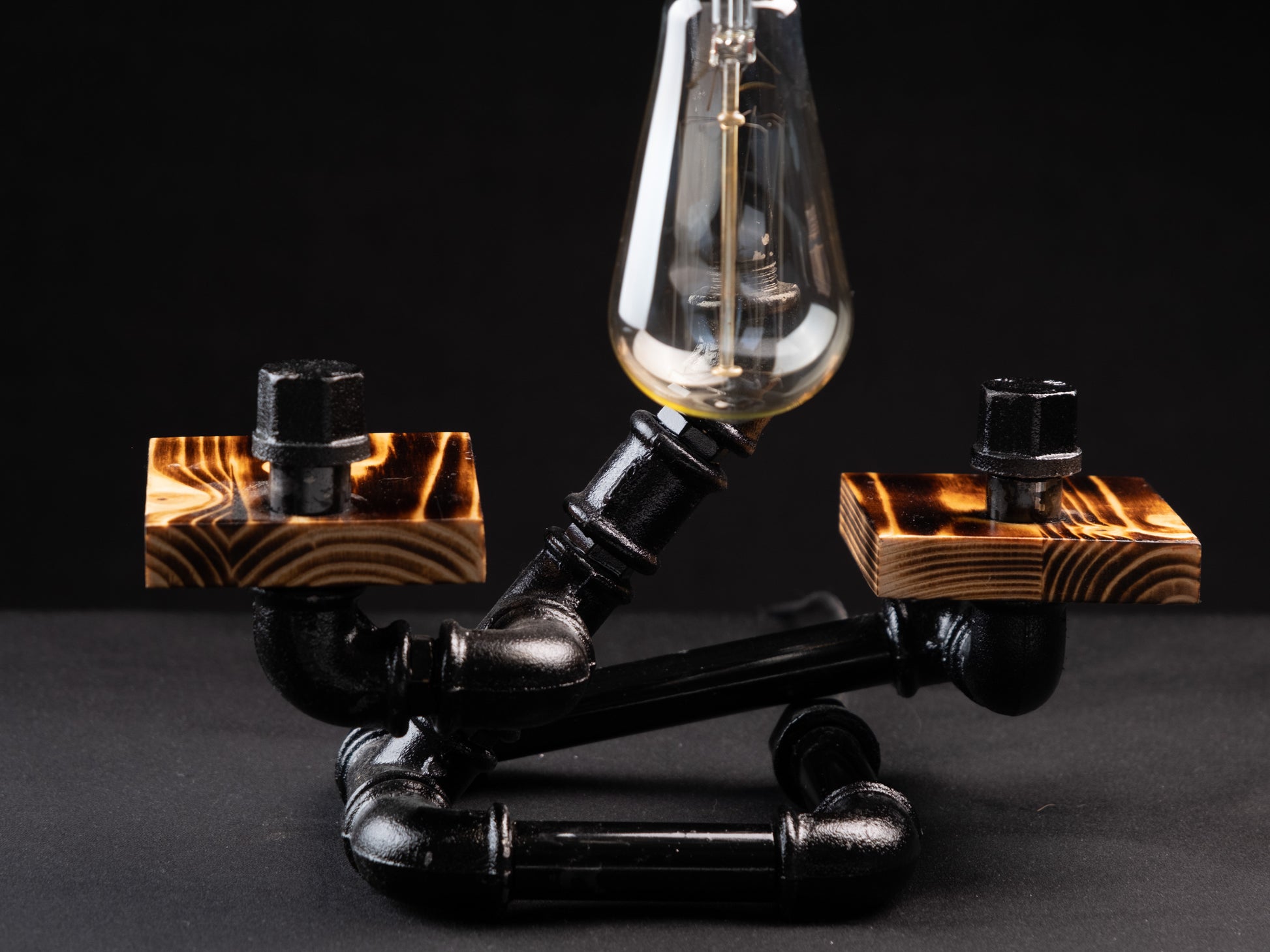 industrial night lamps: "Industrial night lamps with a rustic twist."