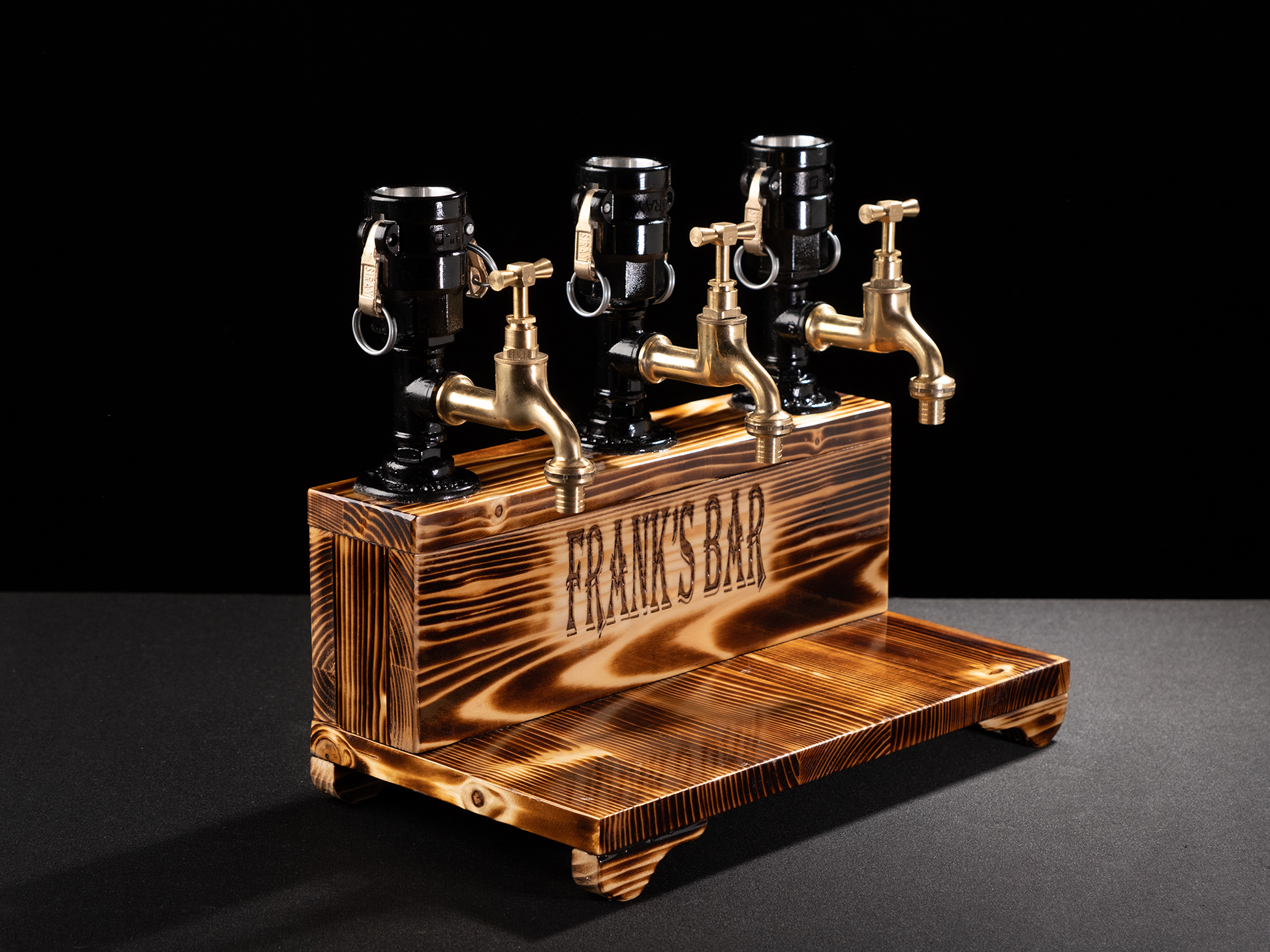 vintage beer taps: "Vintage beer taps adding a classic touch."