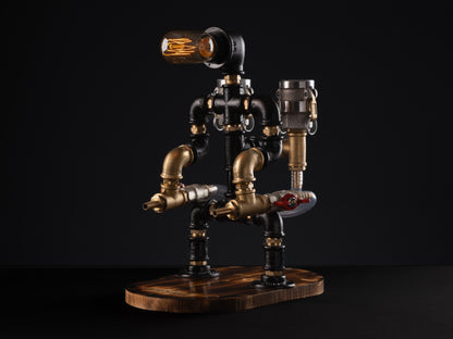rustic bar faucets: "Rustic bar faucets adding character to your bar, perfect for a birthday present."