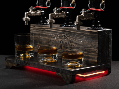 rustic liquor dispensers: "Rustic liquor dispensers for stylish serving."