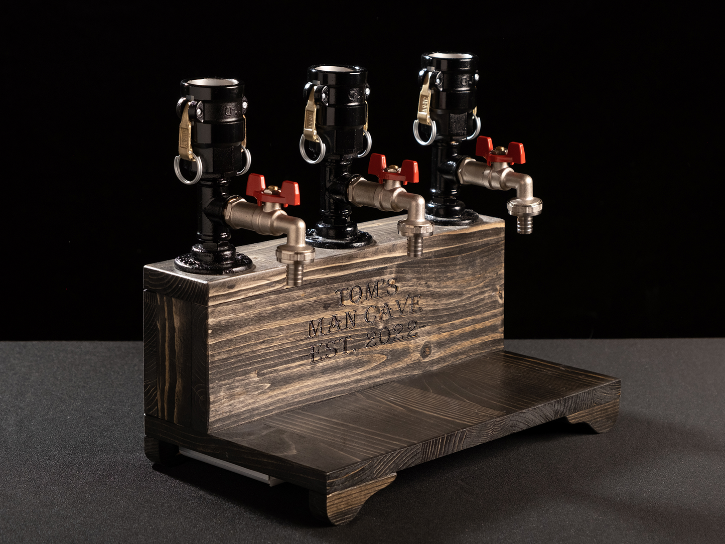 rustic bar faucets: "Rustic bar faucets adding character to your bar."