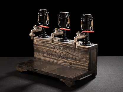 rustic liquor dispensers: "Rustic liquor dispensers for stylish serving."