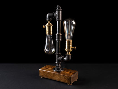 industrial night lamps: "Industrial night lamps with a rustic twist."