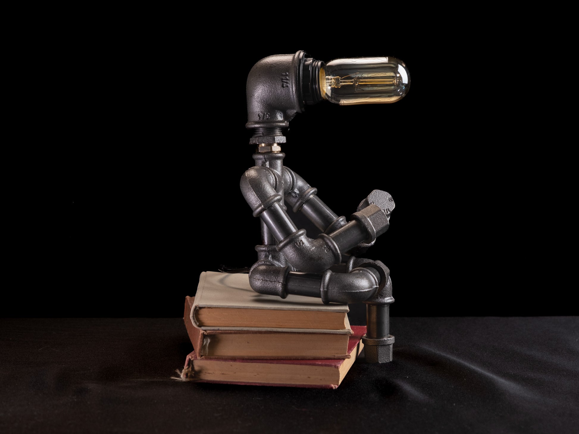 industrial night lamps: "Industrial night lamps with a rustic twist."