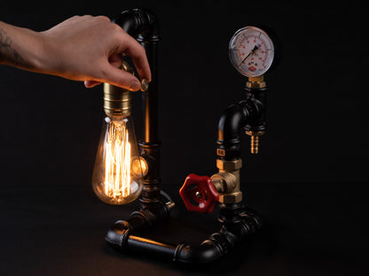 rustic reading lamps: "Rustic reading lamps ideal for late-night reading."