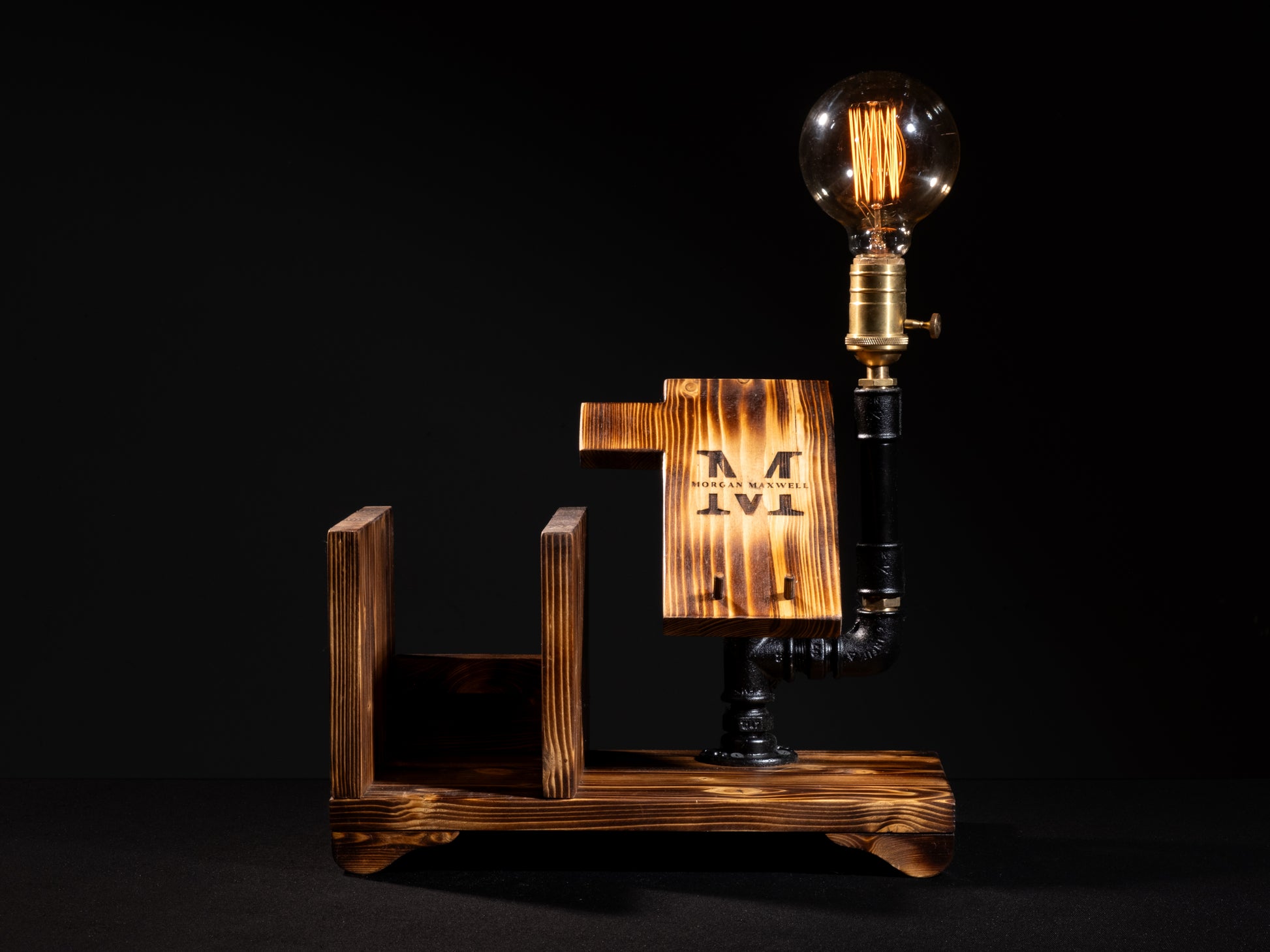 industrial night lamps: "Industrial night lamps with a rustic twist."