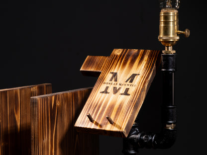rustic table lamps: "Elegant rustic table lamps perfect for any living room."