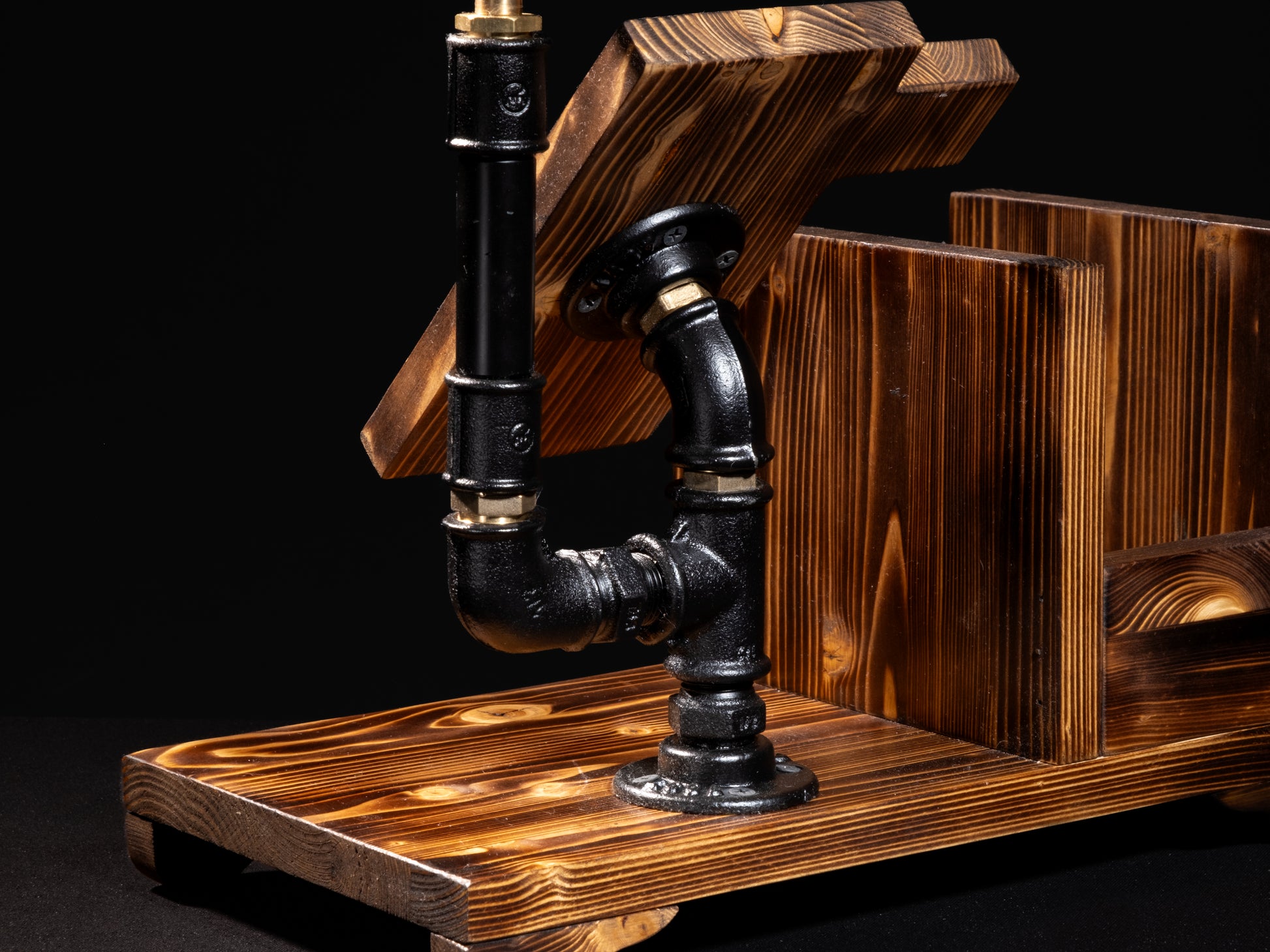 rustic accent lamps: "Rustic accent lamps for a stylish finishing touch."