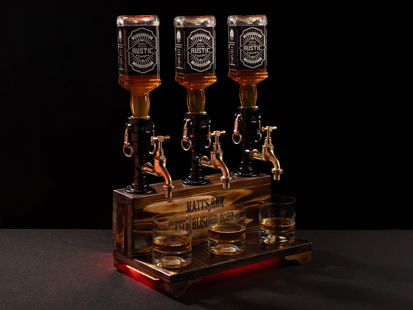 rustic liquor dispensers: "Rustic liquor dispensers for stylish serving."